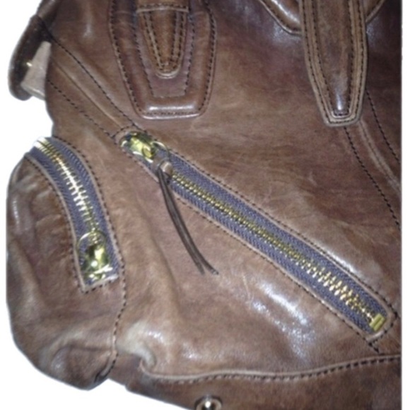 Botkier Italian Leather Purse W/Gold Hardware Many Pockets Dust Bag Zippers - Picture 3 of 7